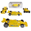 Indy/ Formula Style Die Cast 3" Yellow Race Car - Full Color Imprint Both Sides
